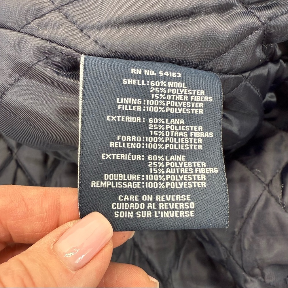 Tommy Hilfiger Wool Blend Pea Coat 2XL Blue - Picture 11 of 16